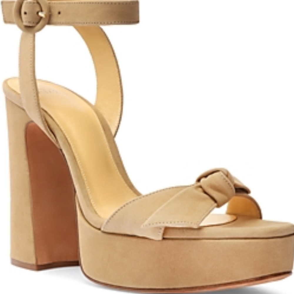 Alexander Birman-Clarita Curve Suede Platform Sandals